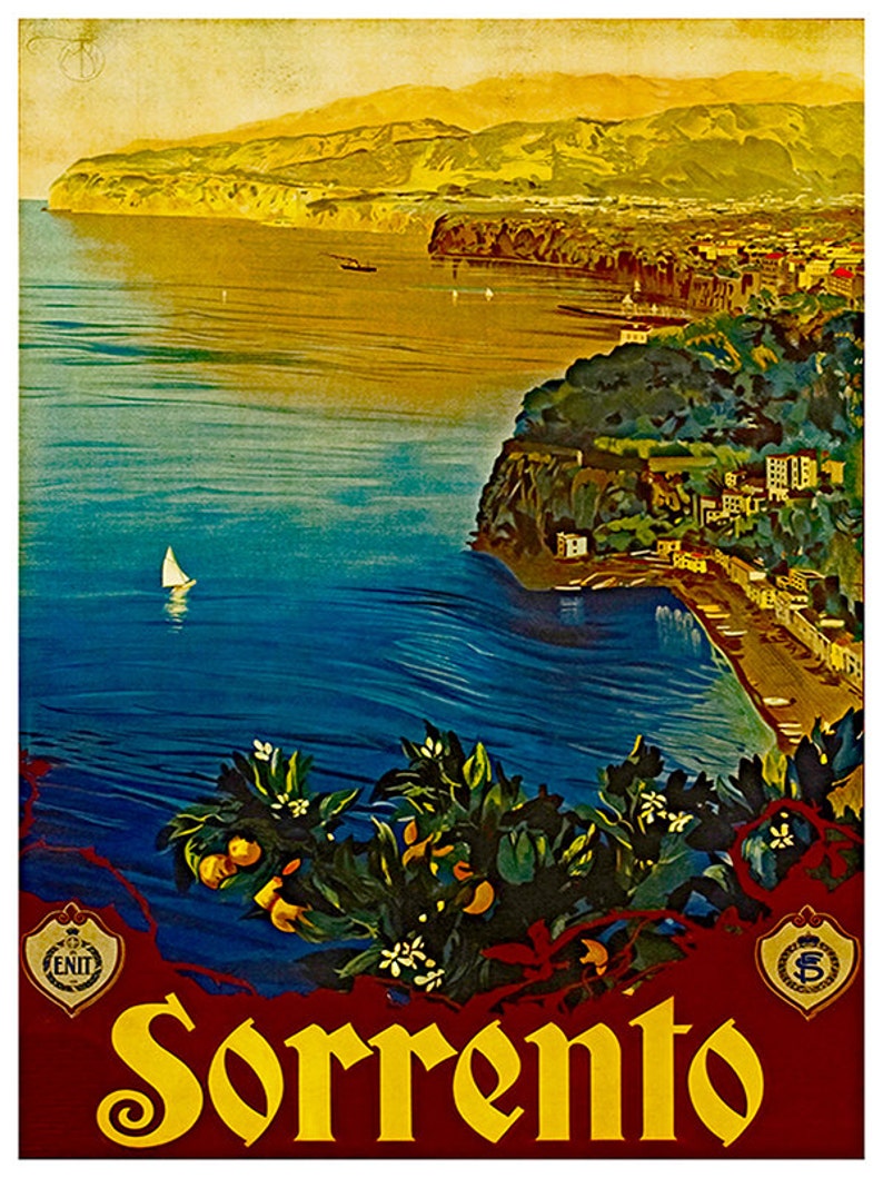 Italy Travel Poster Sorrento Decor Wall Art Print ZT269 image 3