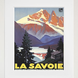 Impression d'affiche d'art de voyage La Savoie, France, décoration d'intérieur (XR187)