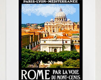 Rome Travel Poster Italy Art Print Home Decor (ZT382)