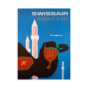 Travel Poster Middle East Vintage Art Print (XR2667)