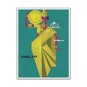 Delhi Travel Poster India Wall Art Retro Indian Gift Print (XR4535)