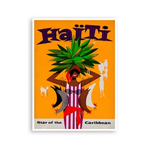 Impresión artística de Haití Póster de viaje a Haití Decoración de pared (XR4053)