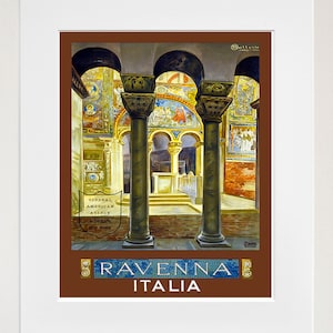 Ravenna Art Italian Travel Print Italy Vintage Poster (TR152)