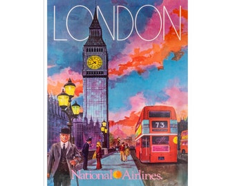 Travel Poster London Art Vintage Retro Print Home Decor (XR1853)