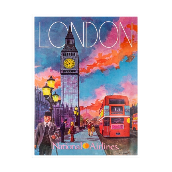 Travel Poster London Art Vintage Retro Print Home Decor (XR1853)