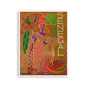 Senegal Travel Art Africa Poster African Print (XR4282)