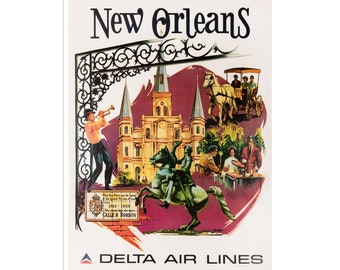 New Orleans Art Vintage Reise Poster Wand Druck Home Decor (XR1943)