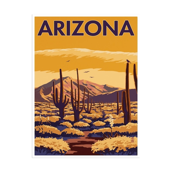 アリゾナ アート トラベル ポスター アメリカ プリント ホーム デコレーション (ZT386)
