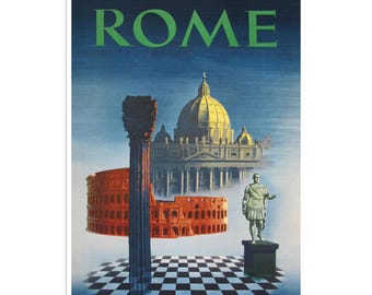 Rome Travel Poster Italian Art Print Home Decor (ZT397)