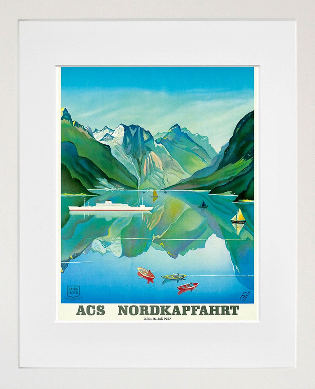 Travel Poster Norway Art Print Vintage Nordic Home Decor (TR135