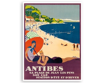 Antibes Wall Art France Travel Poster Print French Home Decor (XR3560)