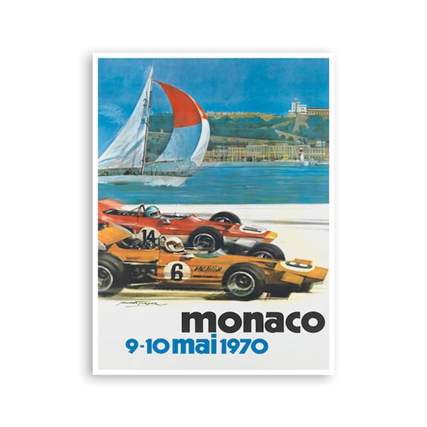 Monaco Race Poster Etsy