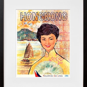 Hong Kong Gift Travel Poster Chinese Art Print Home Decor (XR1450)