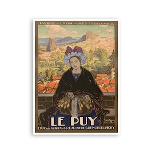 Le Puy Art France Travel Poster French Vintage Print Home Decor (XR4394)