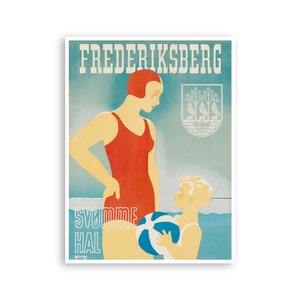 Denmark Art Frederiksberg Print Travel Poster Retro Danish Home Decor (XR3014)