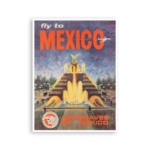 Wall Art Mexico Gift Print Travel Poster Mexican Vintage Home Decor (XR3544)