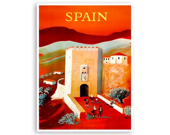 Spanje reisposter Spaanse muurkunst woondecoratie (ZT598)