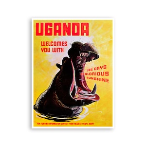 Uganda Art Africa Travel Poster Print Wall Decor Living Room Sign (XR4171)