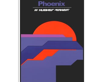 Póster de viaje de Hughes Airwest, Phoenix Art Arizona (XR4987)