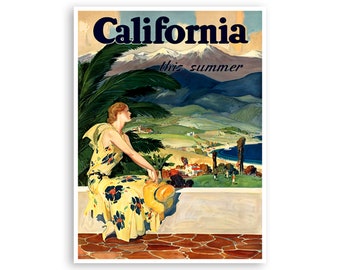 Kalifornien Reise Poster Art Print Vintage Home Decor (ZT220)