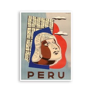 Peru Art Print Travel Poster Peruvian Home Decor (XR2583)a