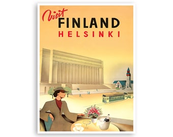 Helsinki Art Finland Travel Poster Vintage Print (XR4279)