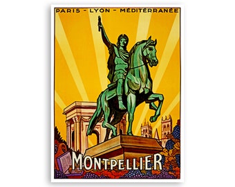 Montpellier France Travel Art Print Vintage Home Decor Poster (ZT143)