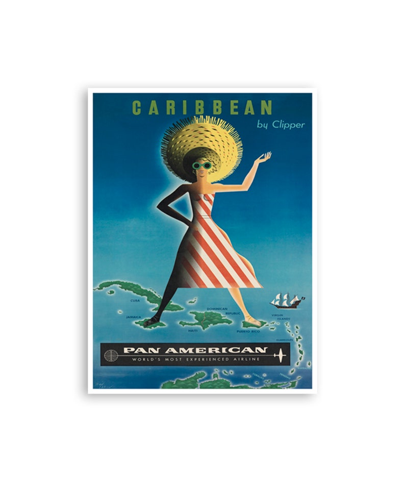 XR2919 Caribbean Wall Art Retro Poster Home Decor Print