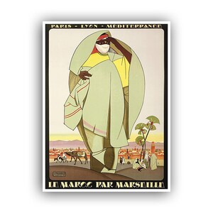 Morocco Travel Poster Moroccan Art Print  (XR1547)a