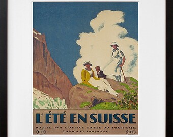 Switzerland Art Swiss Print Zurich Travel Poster (XR112)a