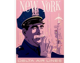 New York Art Wall Decor Retro Travel Poster  (XR2145)