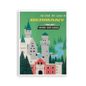 Germany Wall Art Vintage Travel Poster Print German Home Decor (XR3777)