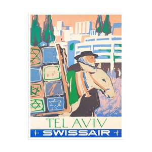 Israel Art Tel Aviv Vintage Travel Poster Print Home Wall Decor (XR2639)