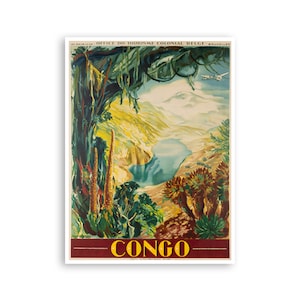 Congo Poster Africa Travel Art African Print (XR4414)a