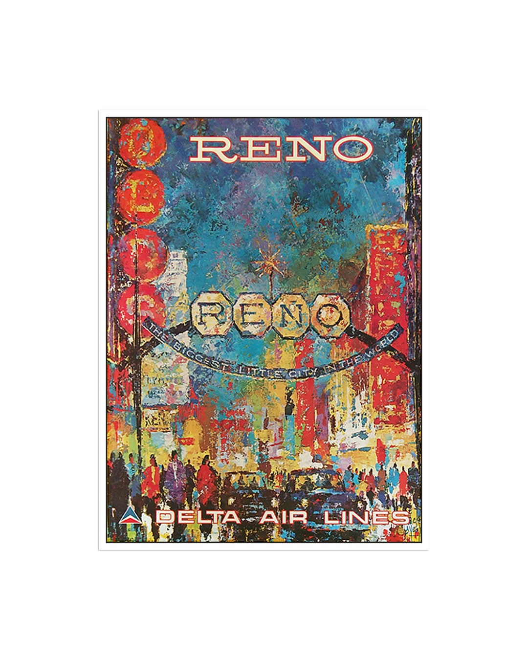 Reno Wall Art Print Nevada Vintage Travel Poster ZT696