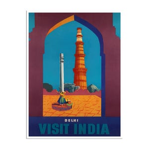 Delhi Art India Travel Poster Indian Print (XR4068)a