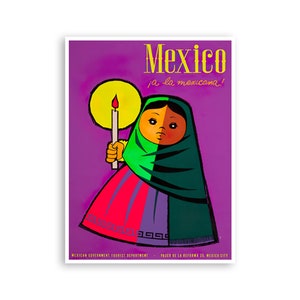 Mexican Art Mexico Travel Poster Nina Print (XR4303)a