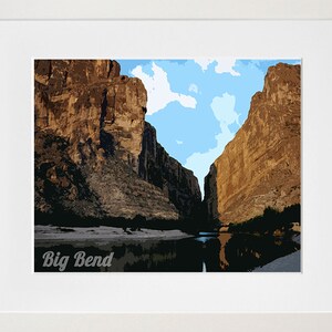 Big Bend National Park Art Texas Travel Poster Print (ZB19)a