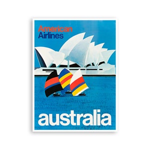 Australia Print Sydney Travel Poster Art Australian Sign (XR3452)a