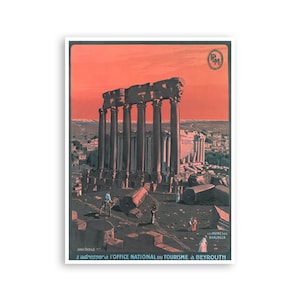 Beiroet Libanon Art Print reisposter vintage woondecoratie (XR3399)