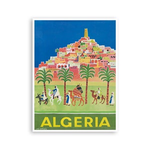 Algeria Travel Poster Algerian Art Vintage African Print (XR4351)