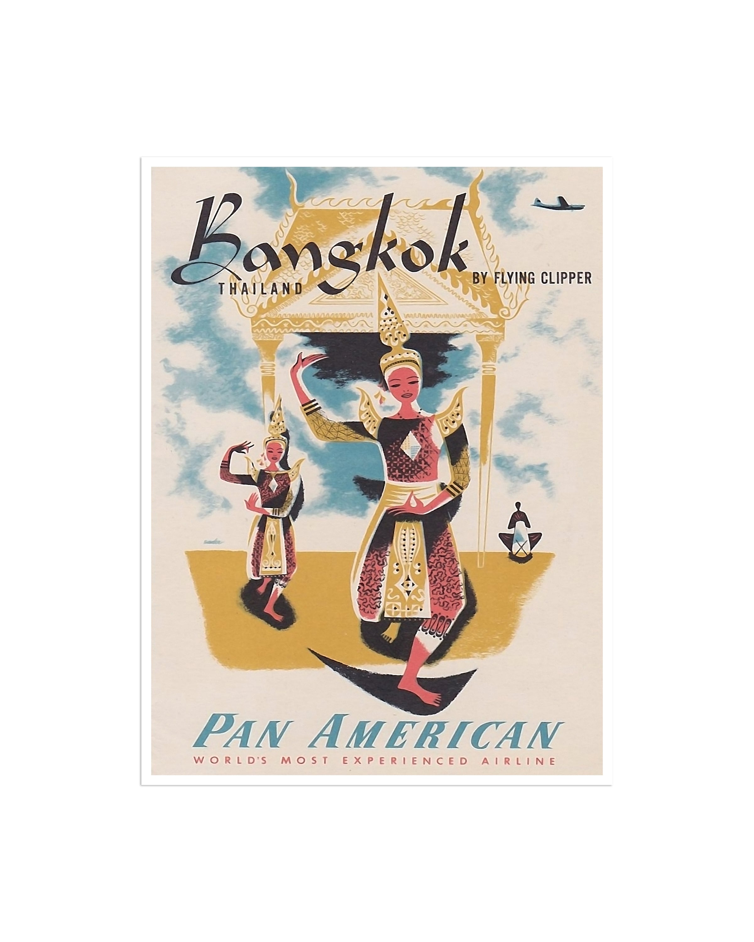 Bangkok Art - Etsy Home XR1441 Thai Vintage Print Decor Travel Thailand Poster