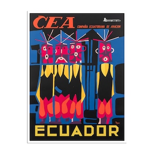 Ecuador Print South American Art CEA Travel Poster (XR4749)a