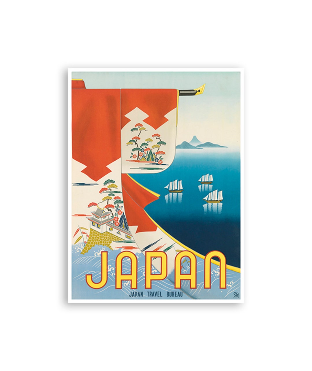 Japan Travel Art Poster Japanese Vintage Print (XR3404) - Etsy