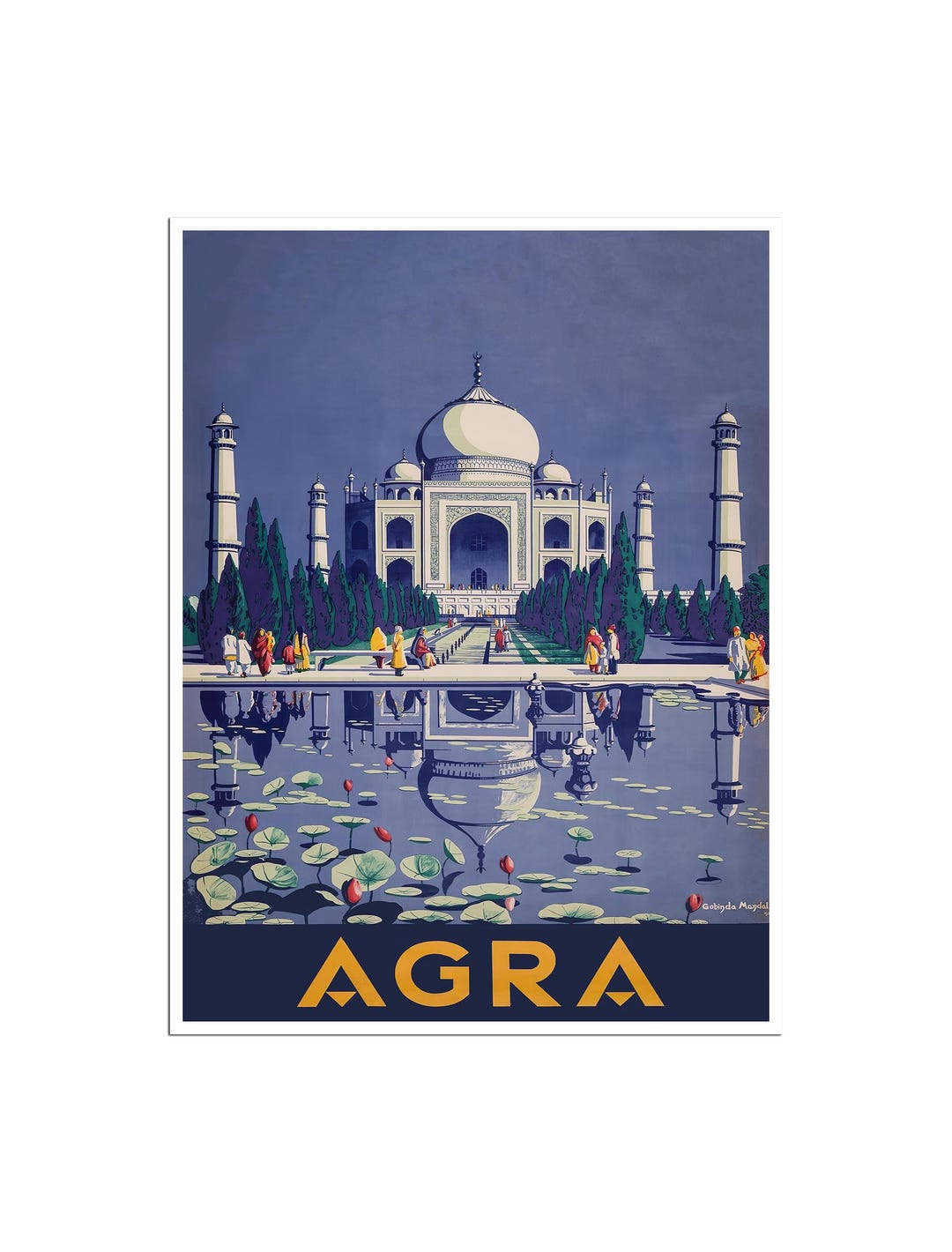 Poster Taj Mahal India – Stampa Artistica Su Carta Lucida 150g, Made In France, 100% Lavabile