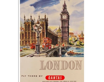 London Travel Poster England Art UK Print Vintage Tourism Ad (XR4062)