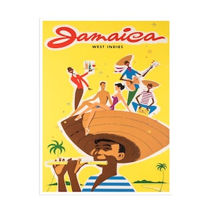 Travel Art Jamaica print poster Jamaican vintage woondecoratie (XR1817)