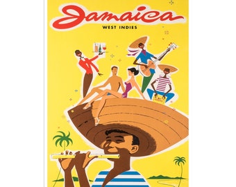 Póster con impresión de arte de viaje de Jamaica, decoración vintage para el hogar (XR1817)
