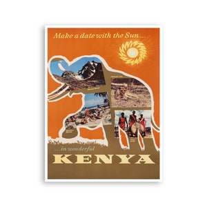 Kenya Travel Poster Africa Art Print Home Decor (XR2937)