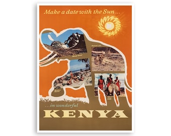 Kenya Travel Poster Africa Art Print Home Decor (XR2937)